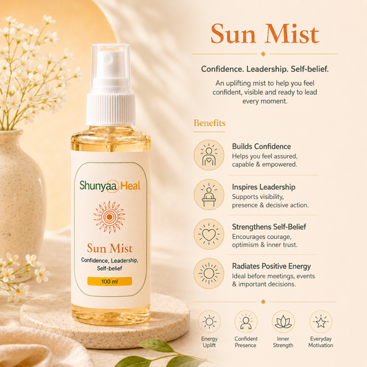 Shunyaa Heal™ Sun Mist – Confidence, Leadership & Self-Belief Wellness Mist | 100ml